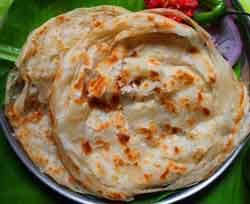 parotta is a type of bread made with wheat flour